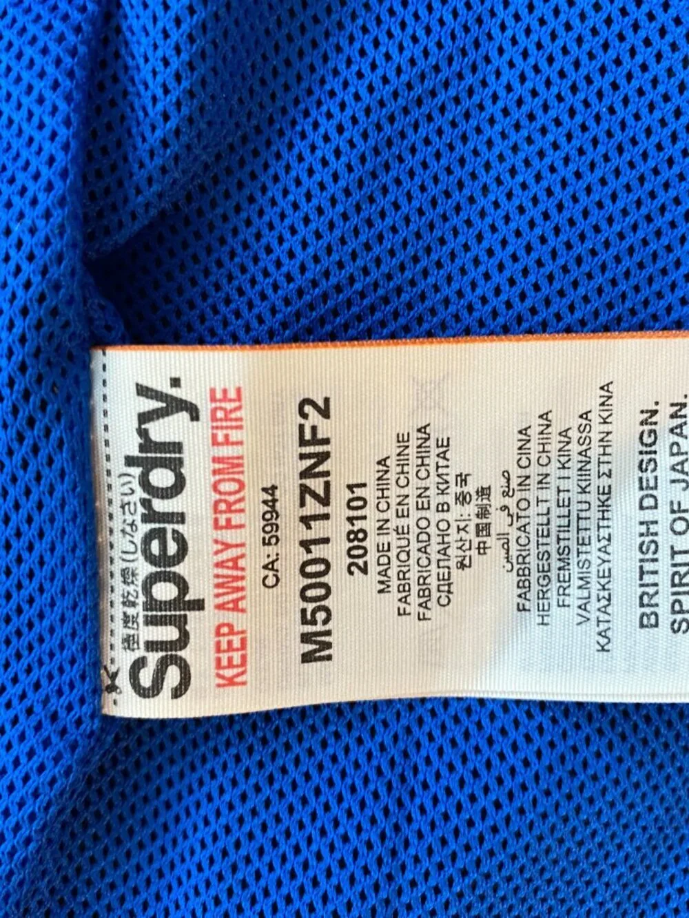 Superdry Windcagoule Jacket Black Blue Hooded Windbreaker Japan Edition Men’s M